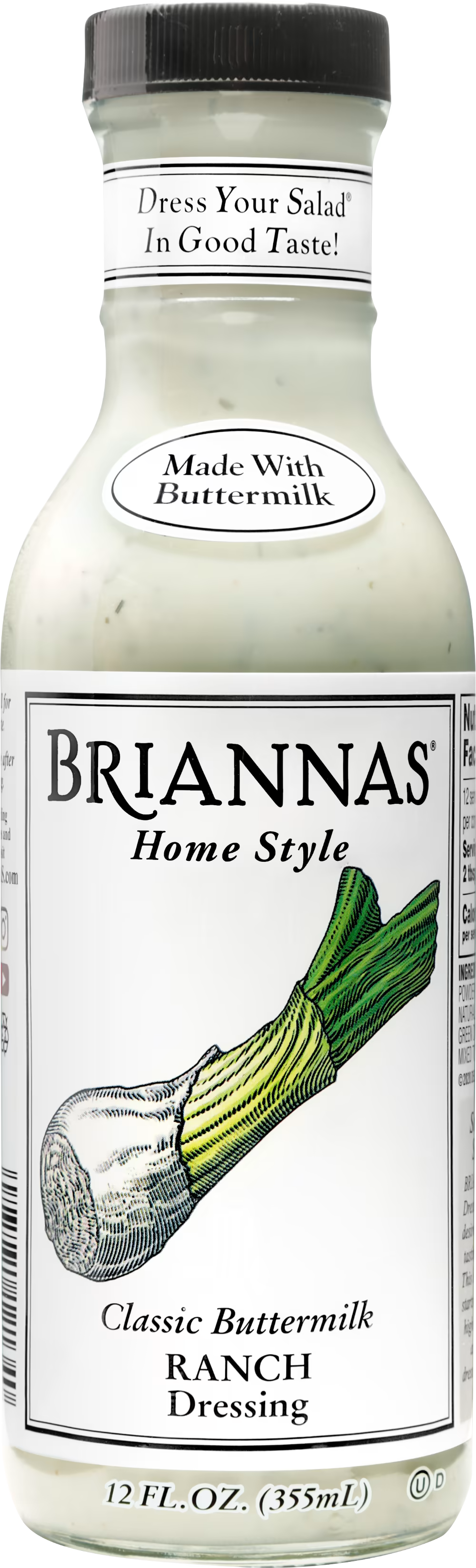 BRIANNAS Classic Buttermilk Ranch Dressing 355ml