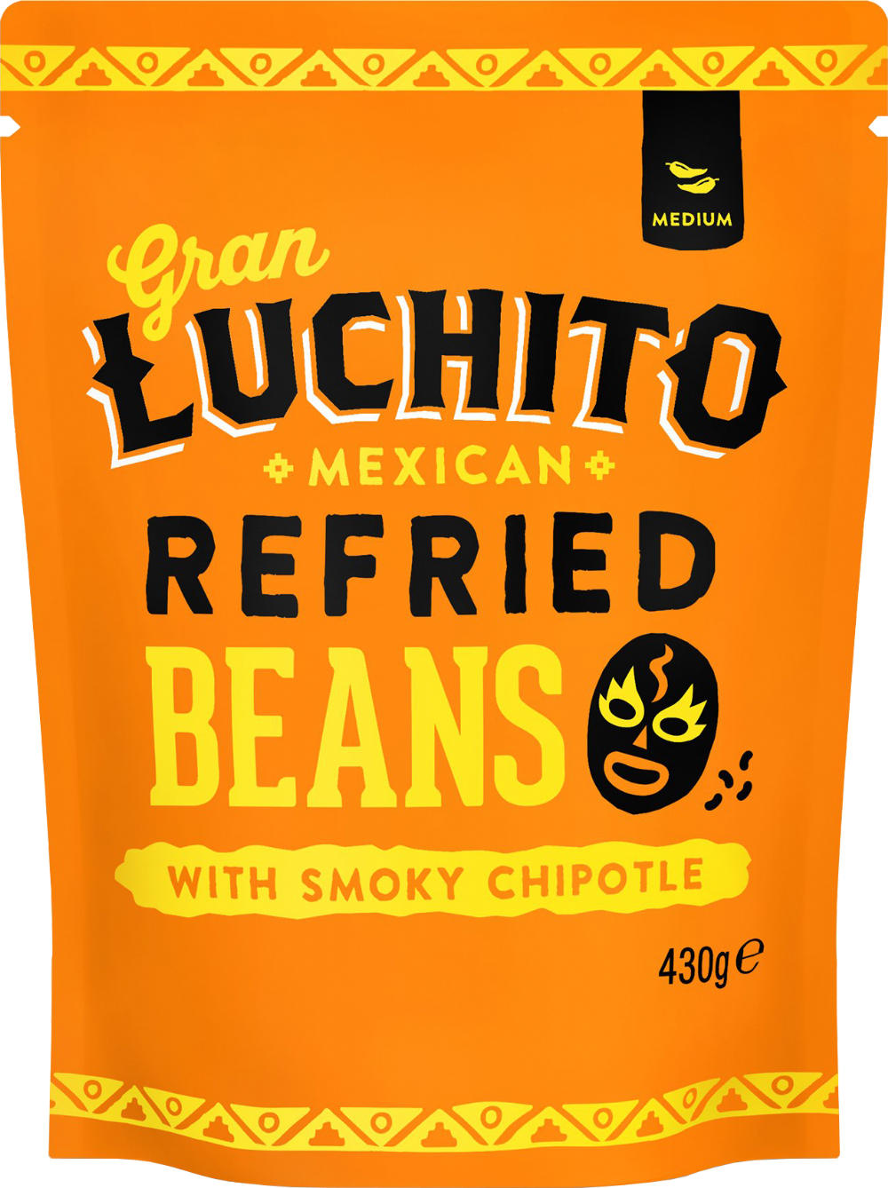 GRAN LUCHITO Refried Beans with Smoky Chipotle 430g