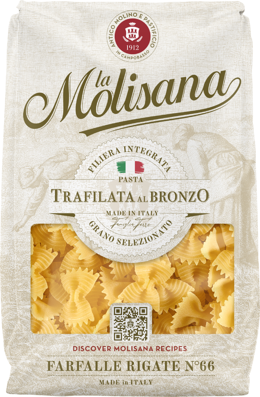 LA MOLISANA Farfalle Rigate Pasta 500g