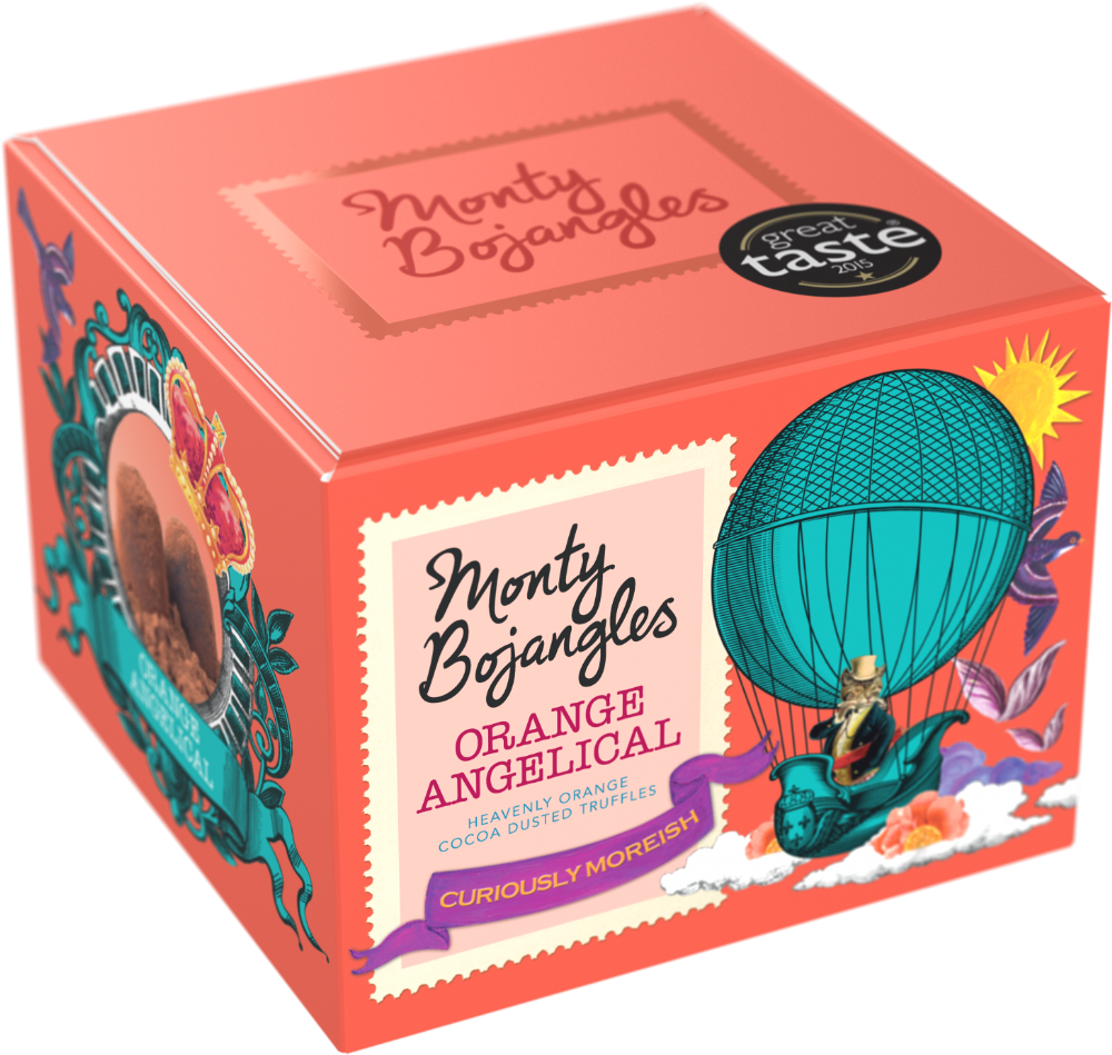 MONTY BOJANGLES Orange Angelical Chocolate Dusted Truffles 150g
