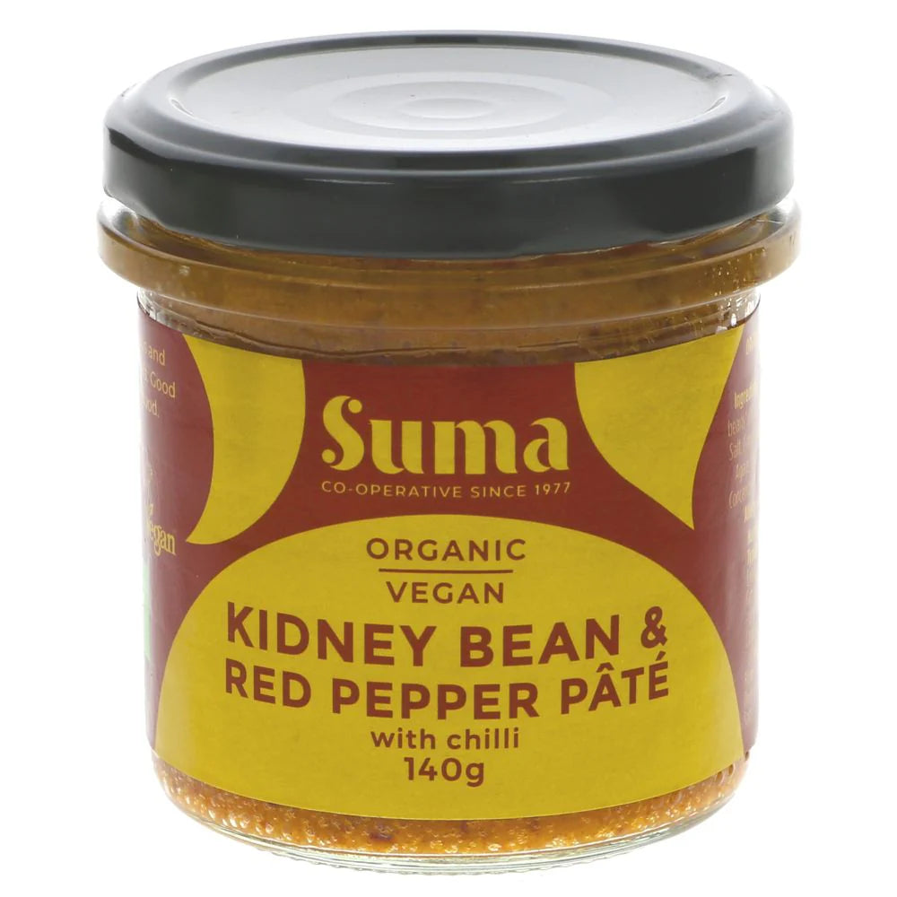 SUMA Organic Vegan Kidney Bean & Red Pepper Pâté 140g