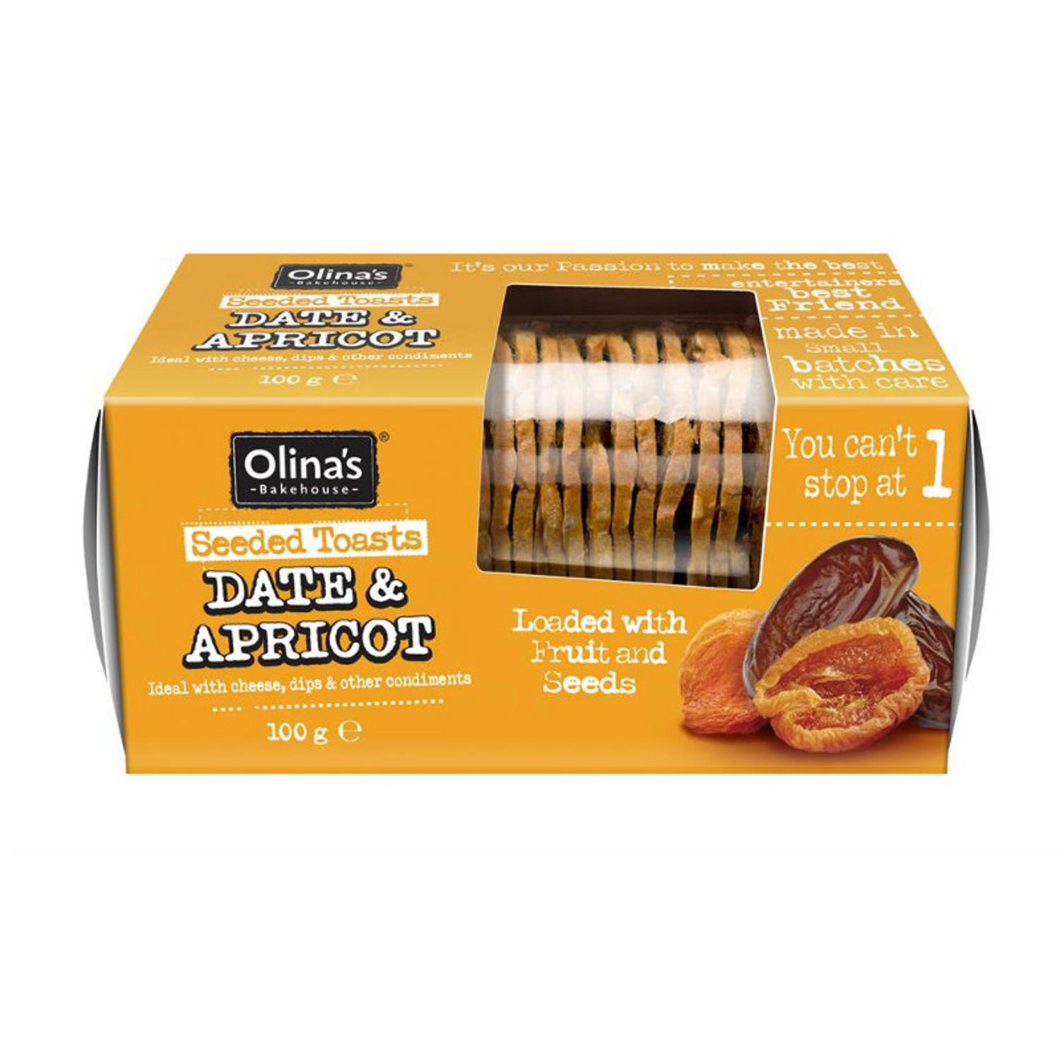 Date & Apricot Seeded Toasts 100g