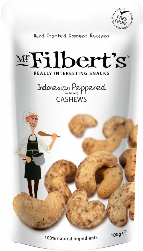 MR FILBERTS Indonesian Peppered Cashews 100g