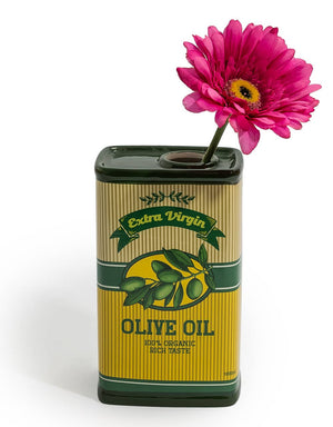 Retro Olive Oil Drum Ceramic Vase(To Be Bought In Qtys Of 2)