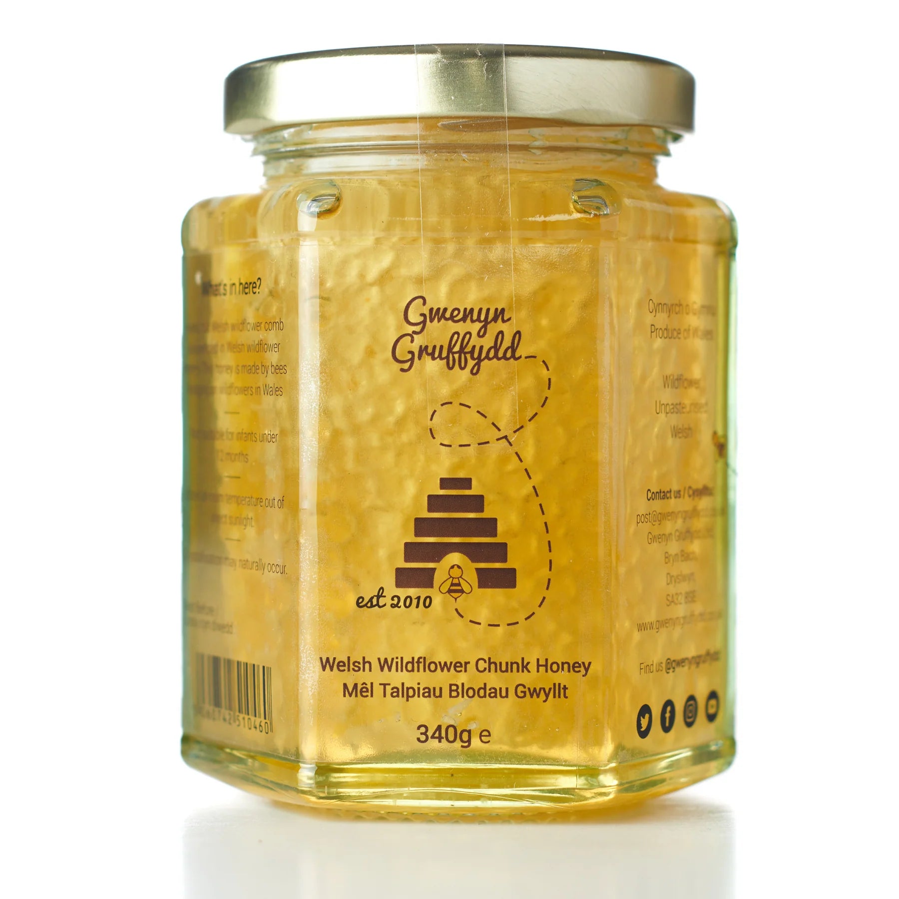 GWENYN GRUFFYDD Welsh Summer Chunk Honey 340g