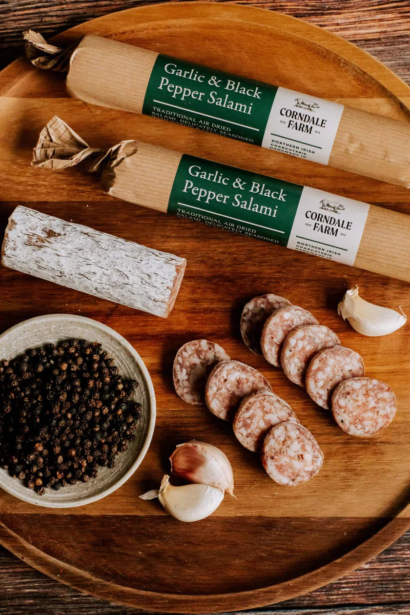 CORNDALE FARM Garlic and Black Pepper Salami 110g