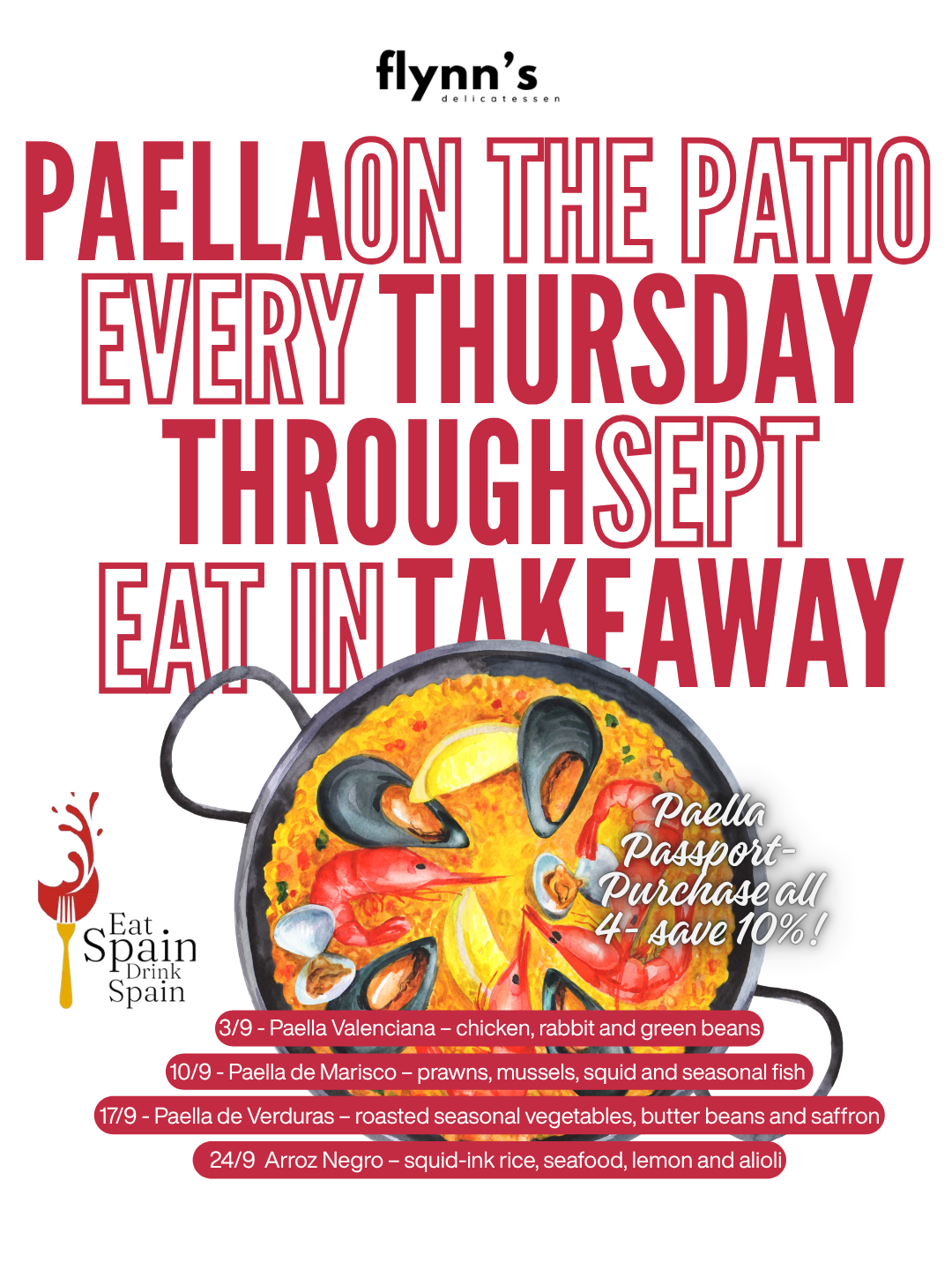 EVENT: Paella on the Patio - Paella Valenciana, 3rd September 5-7pm