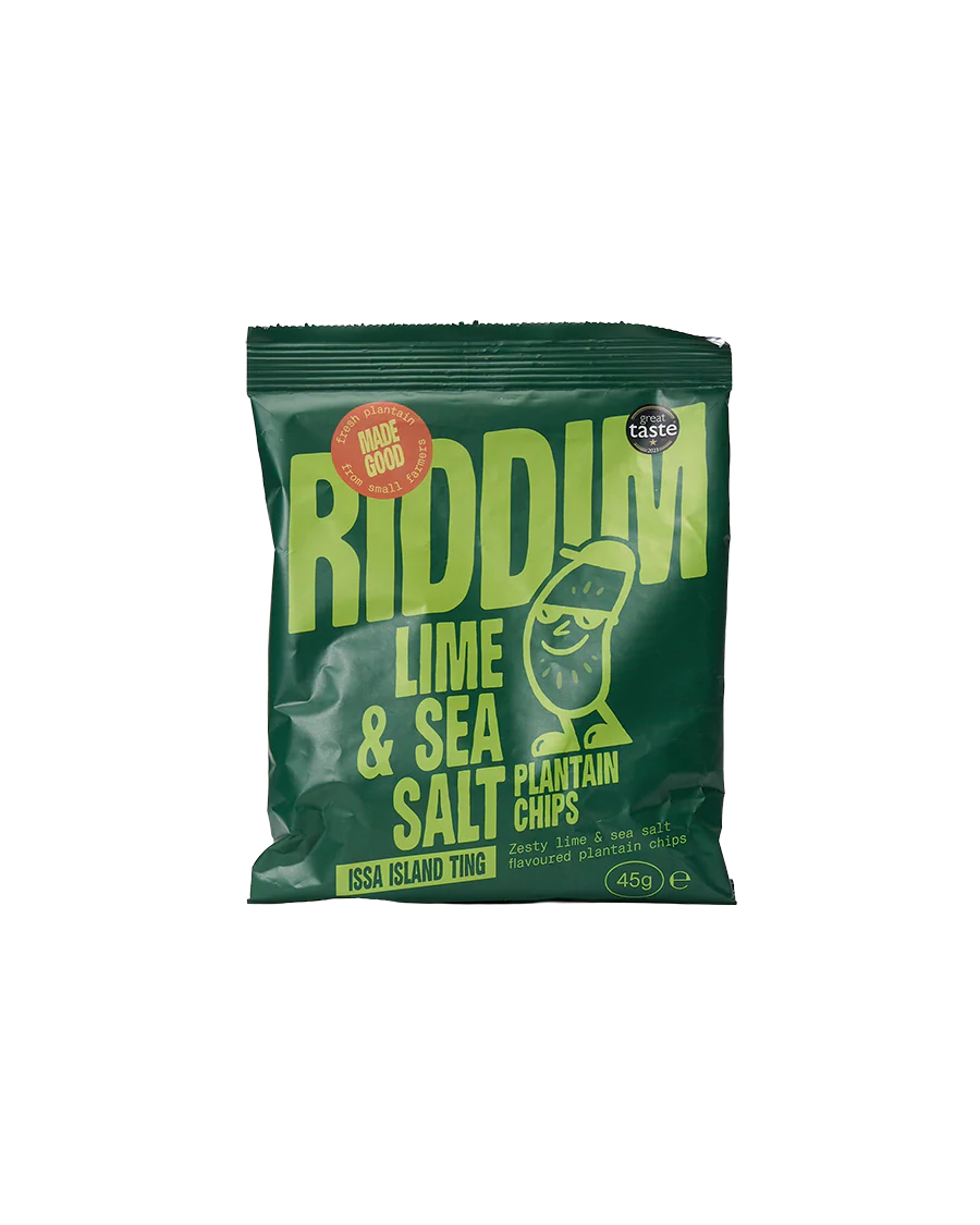 RIDDIM Lime & Sea Salt Plantain Chips 45g