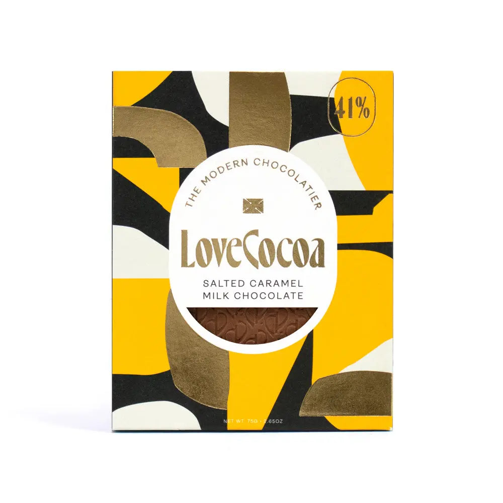 LOVE COCOA Salted Caramel Milk Chocolate Bar