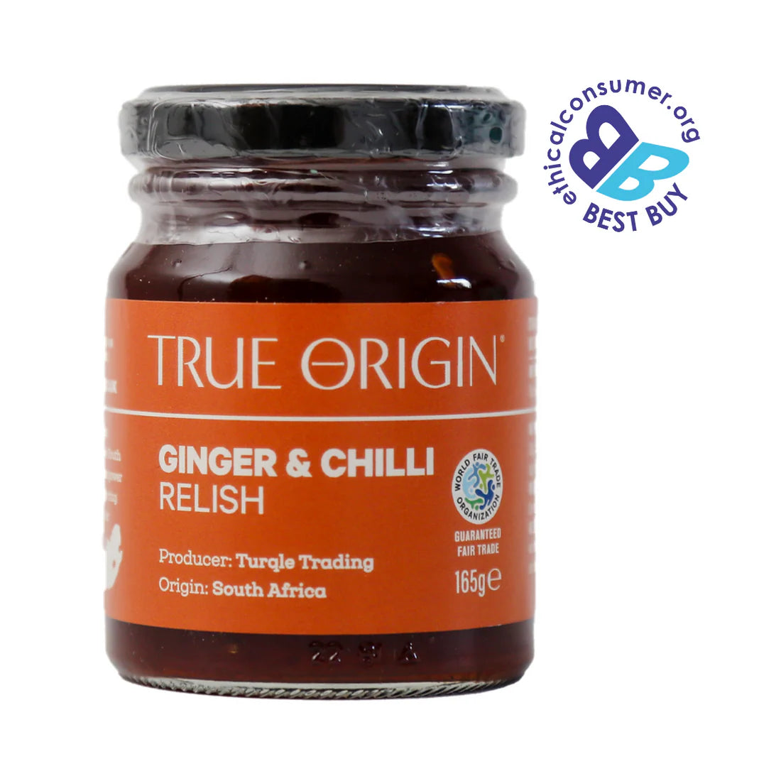 TRUE ORIGIN Fair Trade Ginger and Chilli Relish 165g