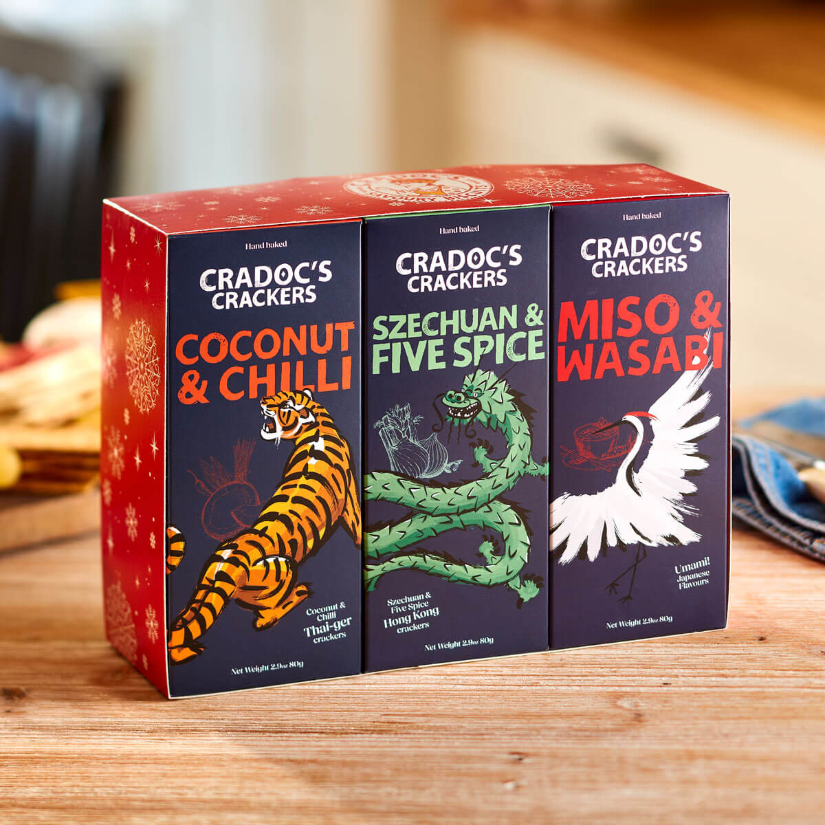 CRADOCS Savoury Biscuit Gift Set – Trio of Boxes