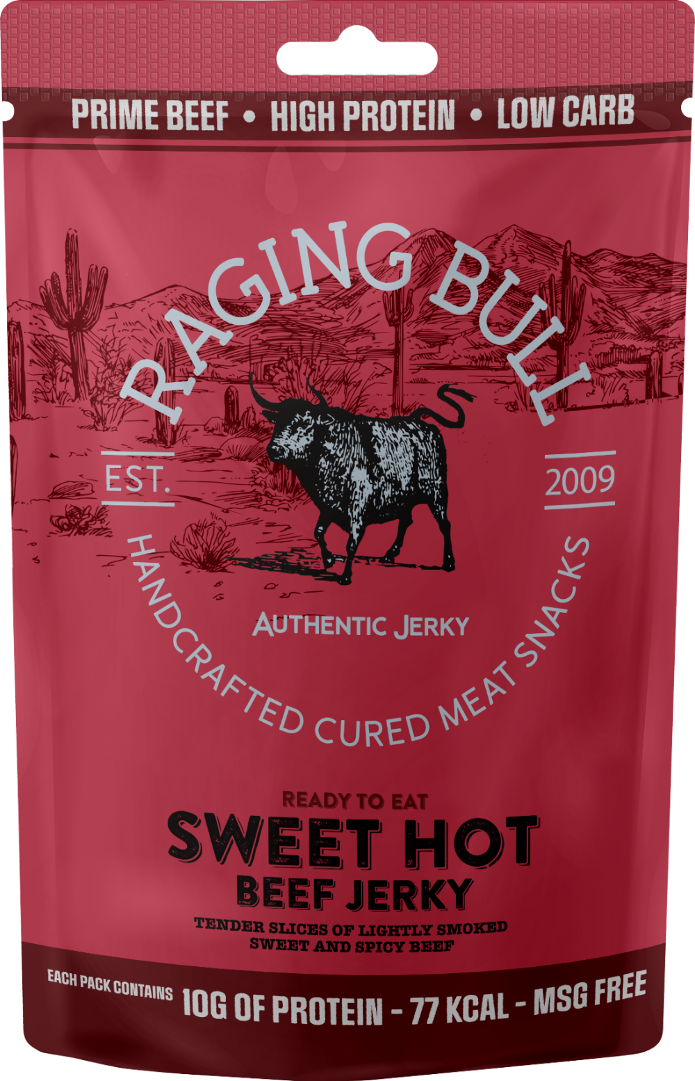 RAGING BULL Sweet Hot Beef Jerky 28g