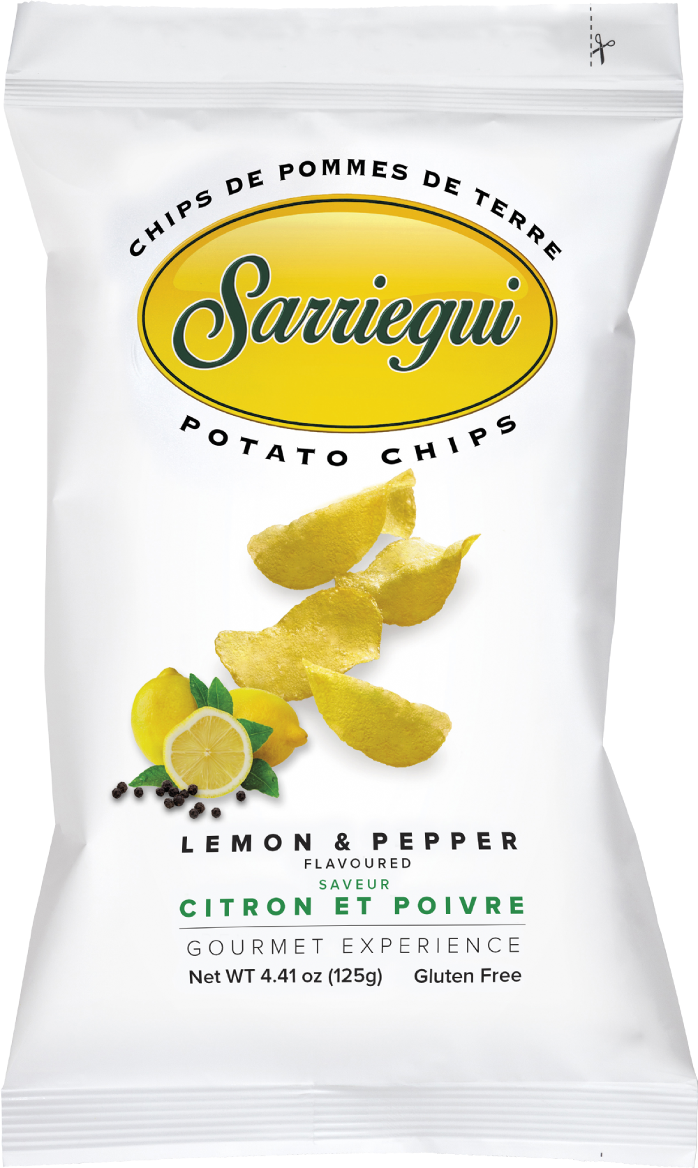 SARRIEGUI Potato Chips Lemon & Pepper 125g