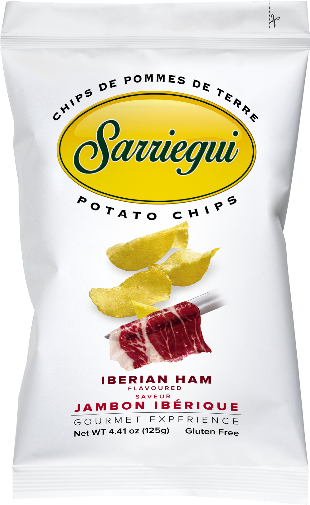 SARRIEGUI Potato Chips Iberian Ham 125g