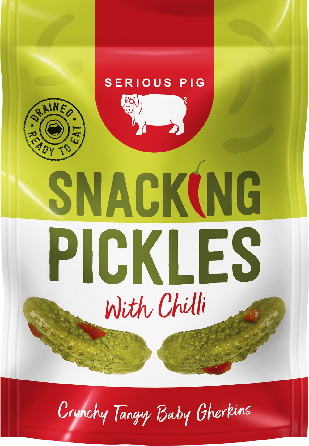 SERIOUS PIG Crunchy Snacking Pickles with Chilli 40g