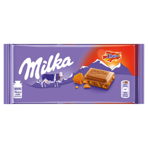 Milka Alpine Milk Chocolate with Daim (100 g)