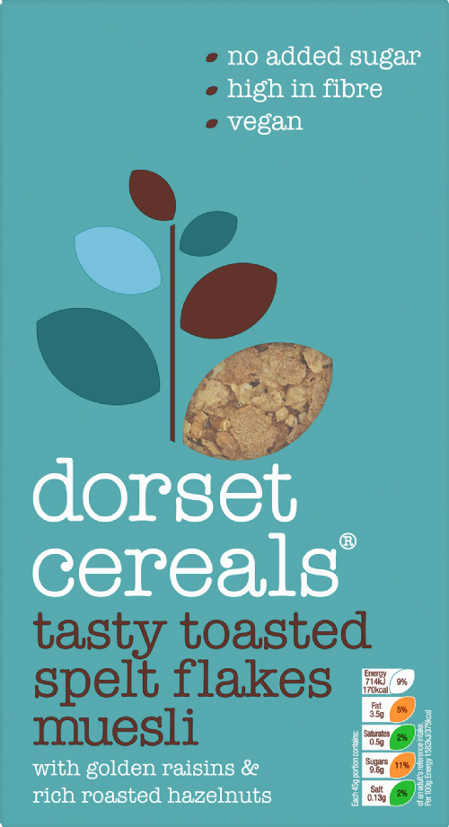 DORSET CEREALS Tasty Toasted Spelt Flakes Muesli 570g
