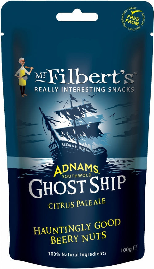 MR FILBERTS Adnams Ghost Ship Beery Peanuts 100g