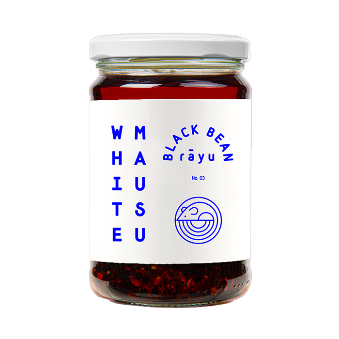 WHITE MAUSU Black Bean Rayu 240g 