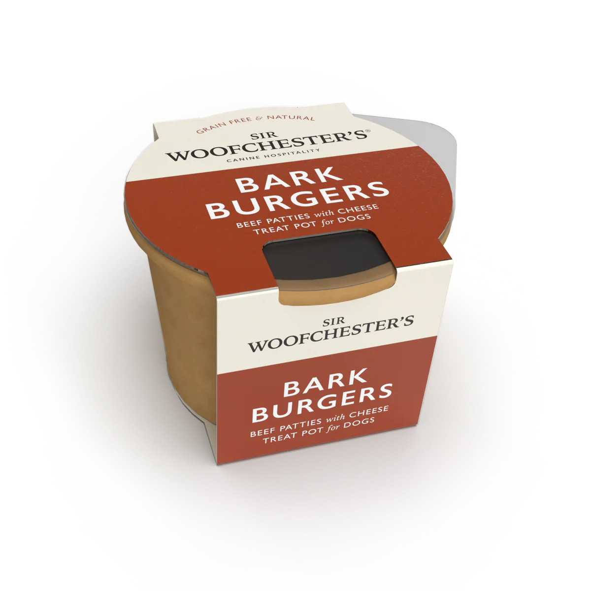 SIR WOOFCHESTER Bark Burgers Treat Pot 