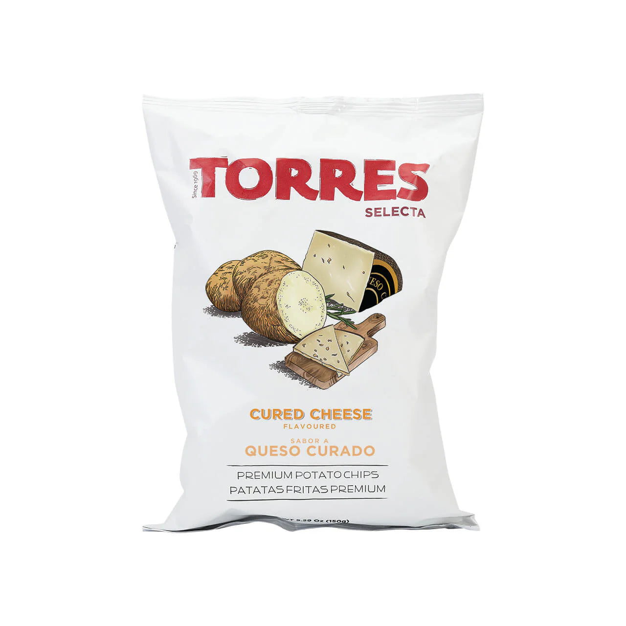 Torres Cured Cheese Potato Crisps 150g