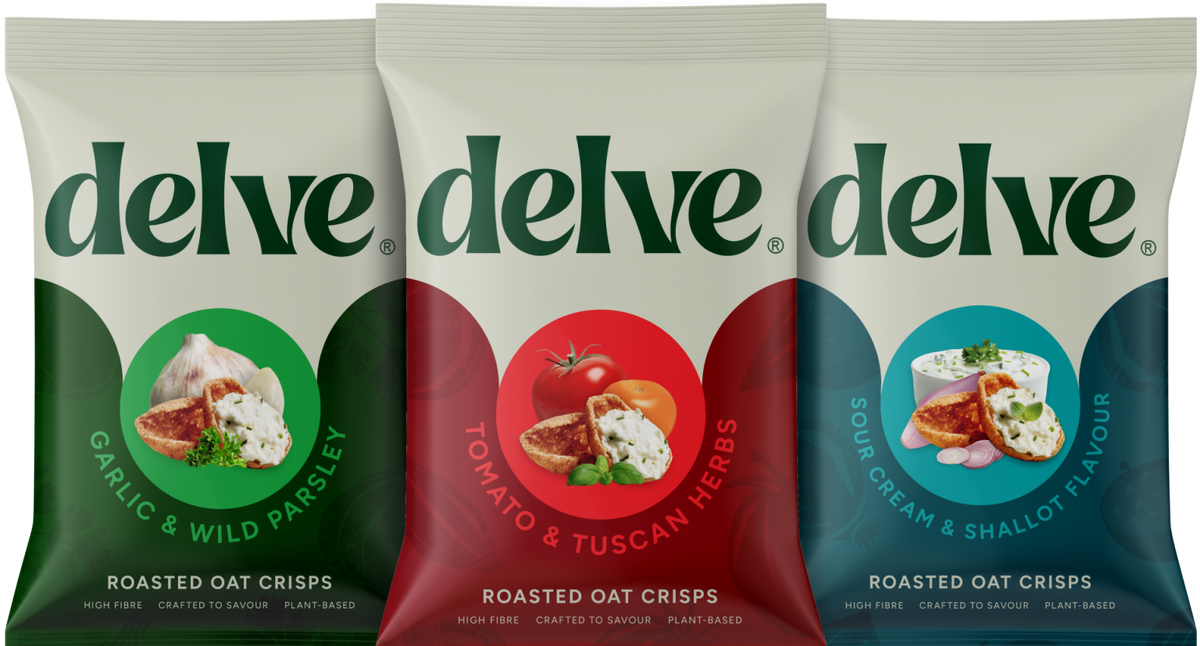 DELVE Roasted Oat Crisps 120g 