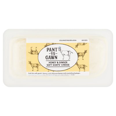 Pant-Ys-Gawn, Honey & Ginger Goats Cheese Log, 125g