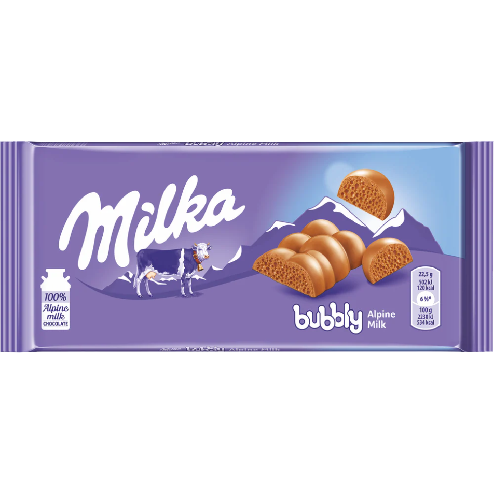 Milka Bubbly Alpine Milk Chocolate (90 g)