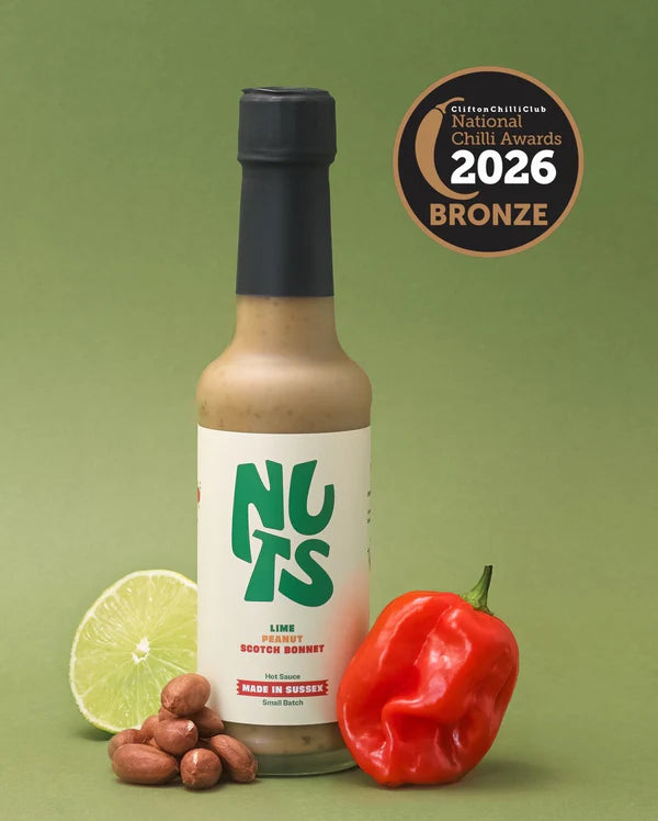 NUTS Lime, Peanut & Scotch Bonnet Hot Sauce 150ml