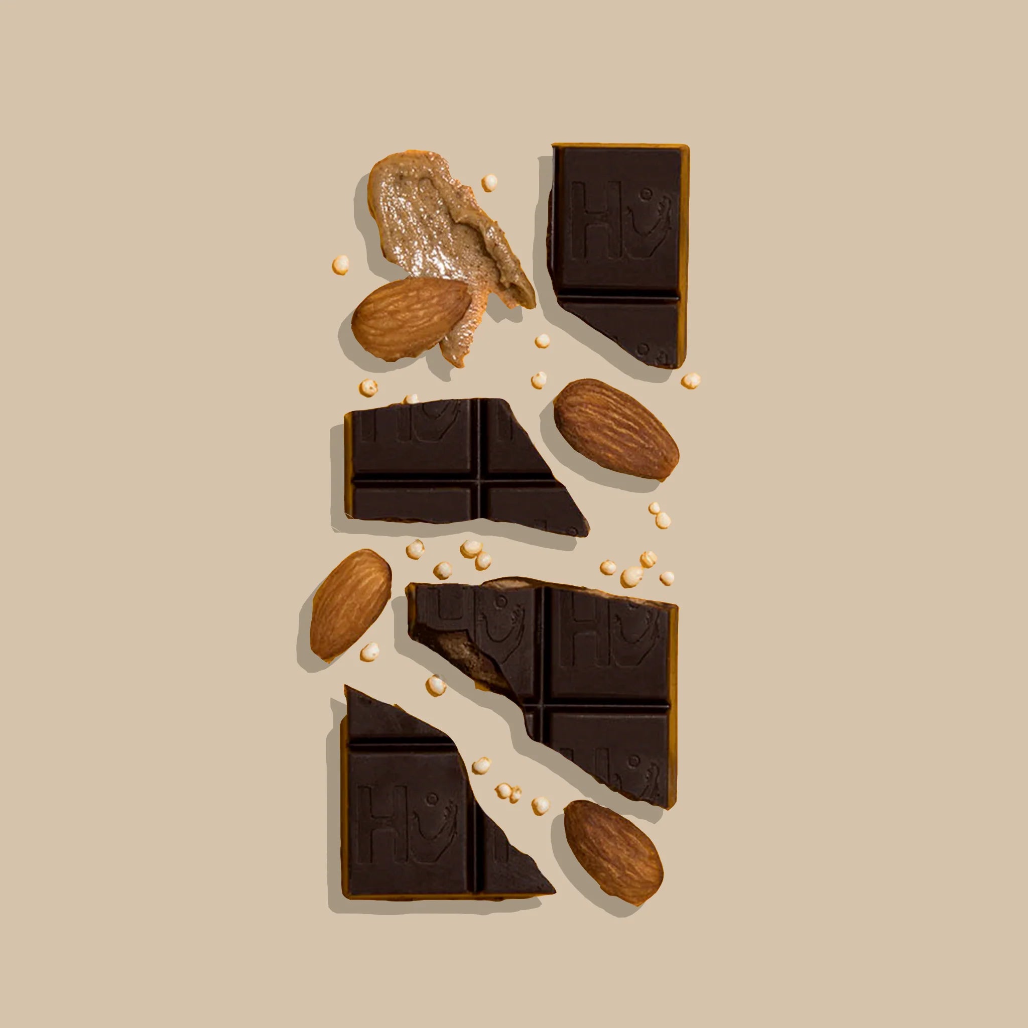 HU Almond Butter & Crispy Quinoa Dark Chocoloate 60g