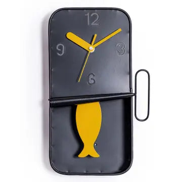 Metal Sardine Tin Pendulum Wall Clock 