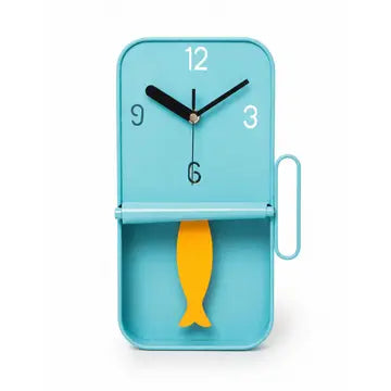 Metal Sardine Tin Pendulum Wall Clock 