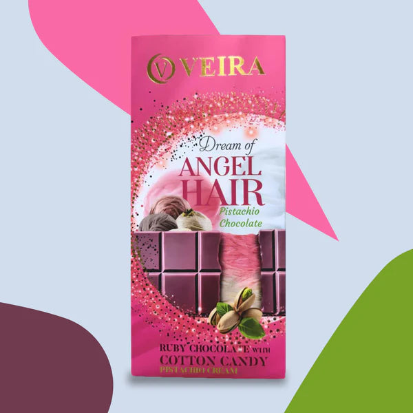 Veira “Dream of Angel Hair” Ruby Chocolate with Cotton Candy Pistachio Cream (90 g)