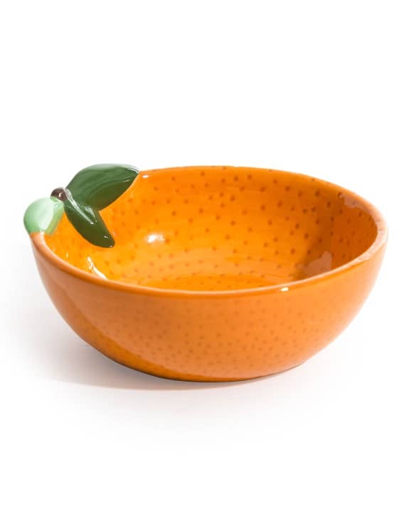Ceramic Orange Storage Bowl 