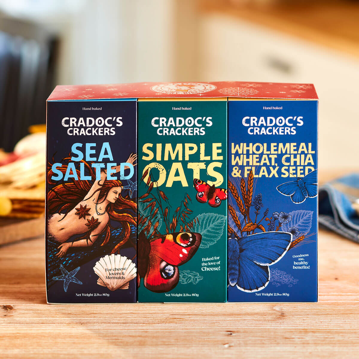 CRADOCS Savoury Biscuit Gift Set – Trio of Boxes