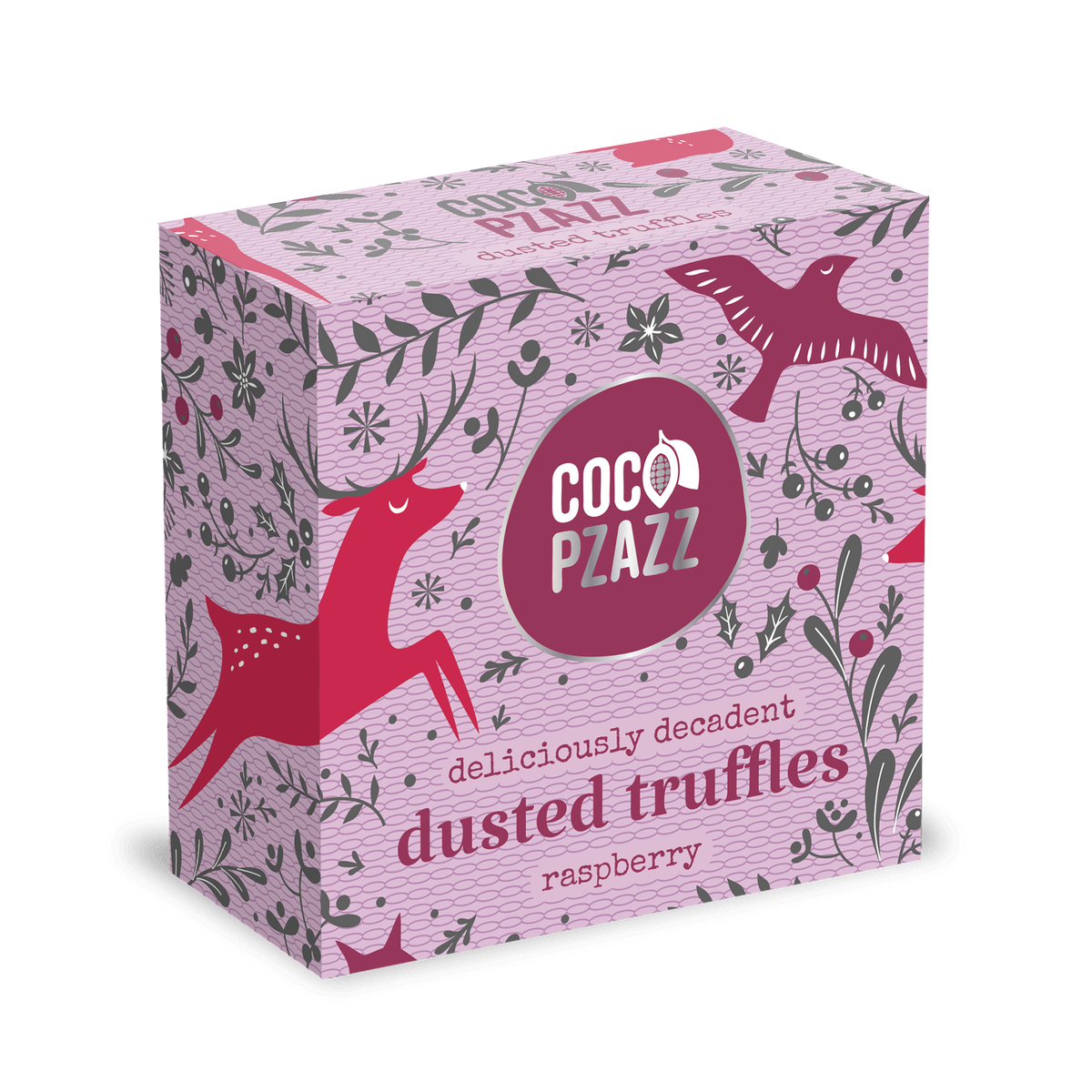 Christmas Raspberry Dusted Truffles 