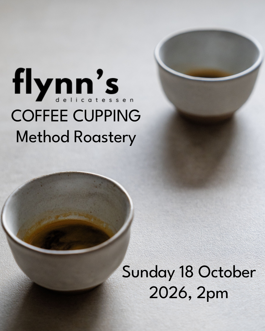 EVENT: Coffee Cupping Session: Method Roastery - Sunday 18th October 2026, 2:00pm 