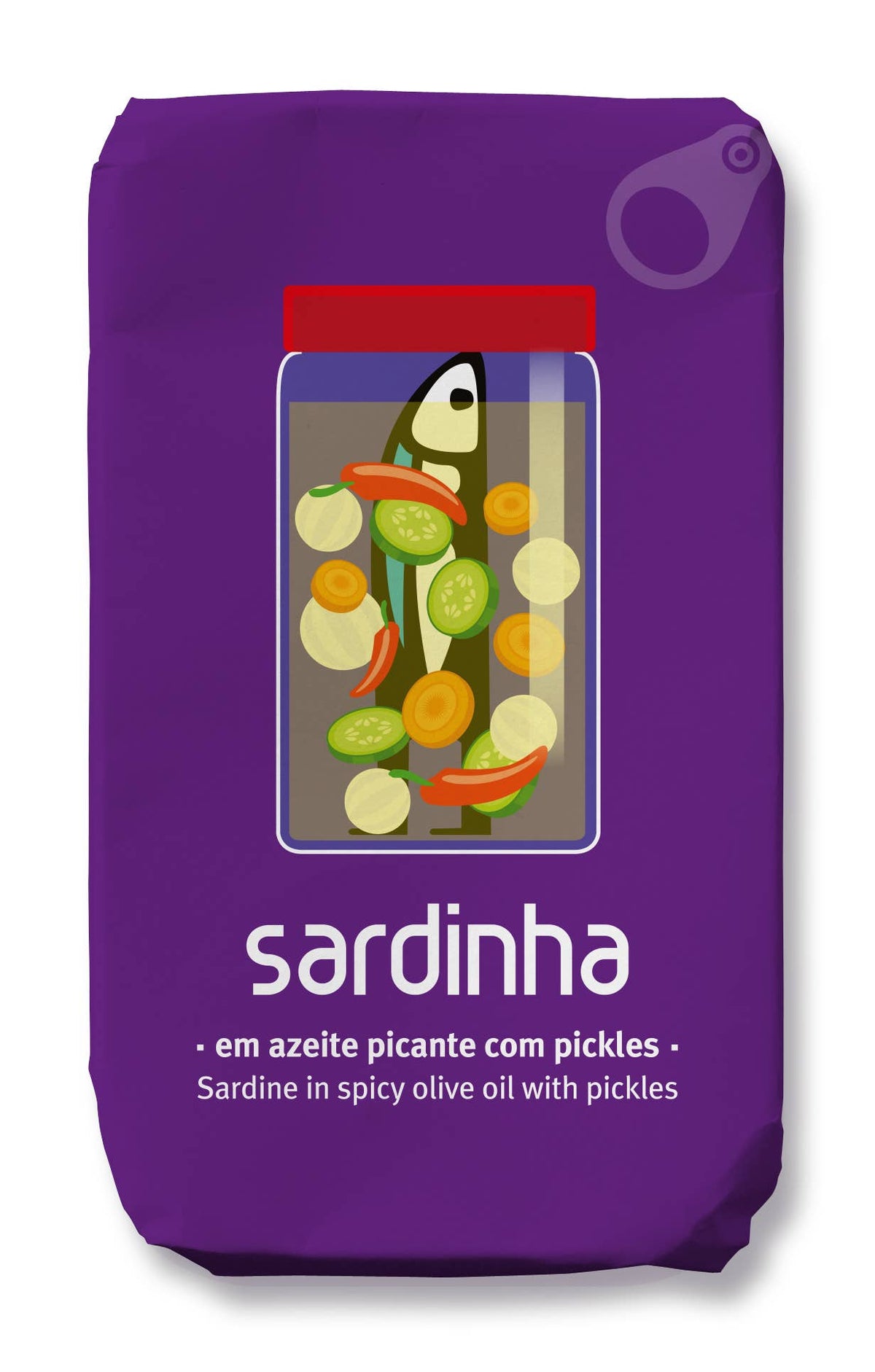 Sardine in spicy olive oil with pickles 