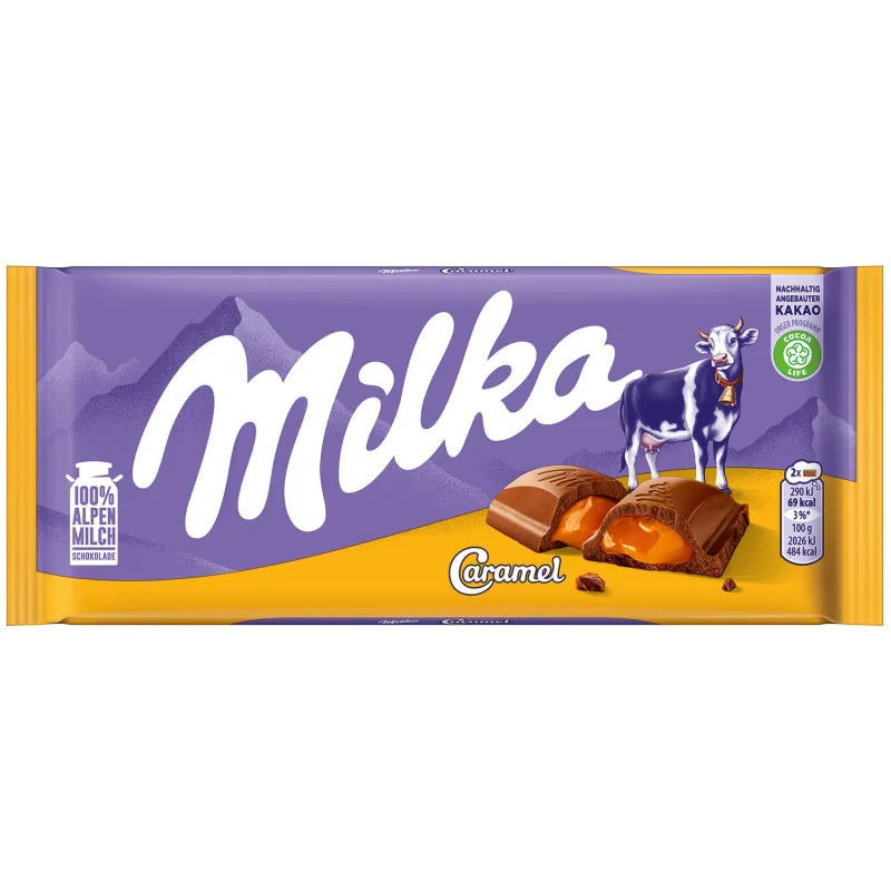 Milka Alpine Milk Chocolate with Caramel (100 g)