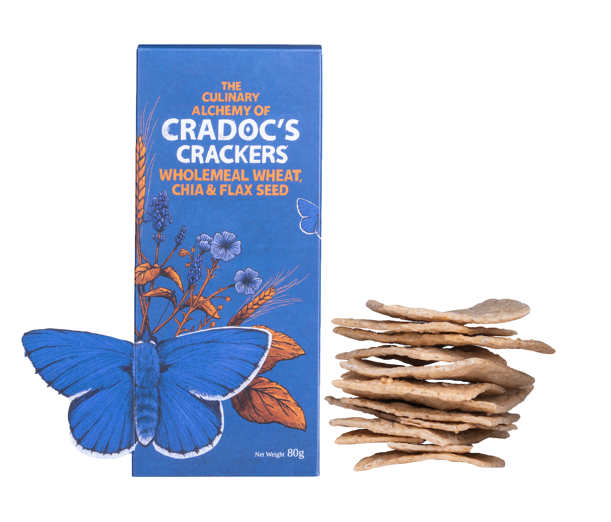 Cradocs Wholewheat Oat Crackers Chia Poppy and Flax Seed